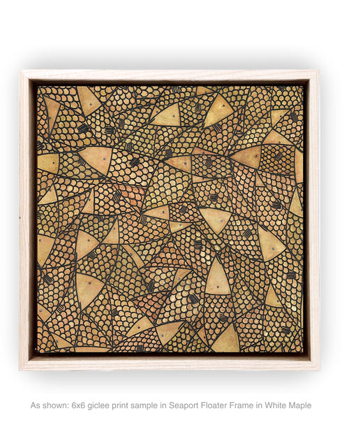 Copper Sardines | Framed Giclee Print on Canvas